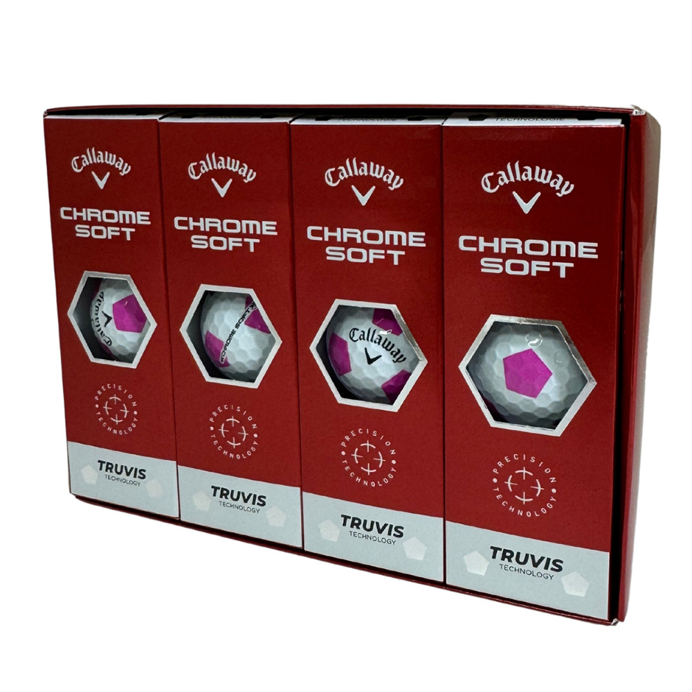 Callaway Chrome Soft Truvis Pink Golf Balls - Prior Generation